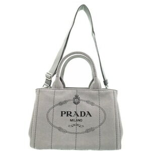 PRADA Canapa Denim Handbag Bag